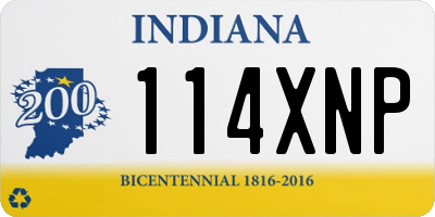 IN license plate 114XNP