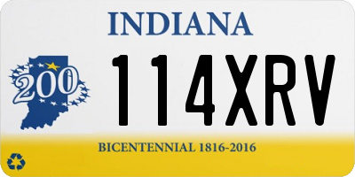 IN license plate 114XRV
