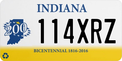 IN license plate 114XRZ