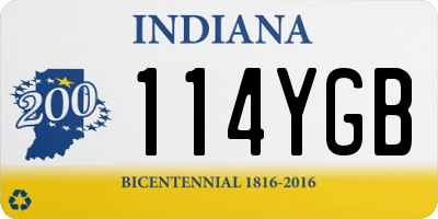 IN license plate 114YGB