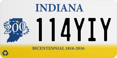 IN license plate 114YIY