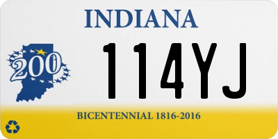 IN license plate 114YJ