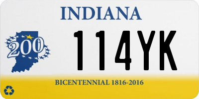 IN license plate 114YK