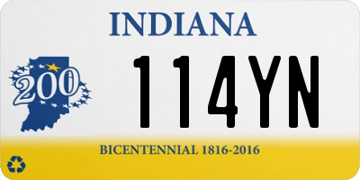 IN license plate 114YN