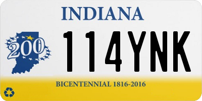 IN license plate 114YNK