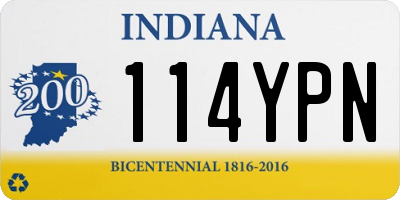 IN license plate 114YPN