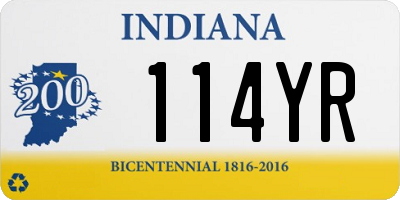 IN license plate 114YR