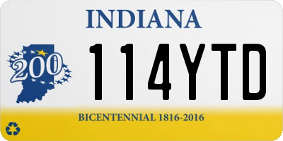 IN license plate 114YTD
