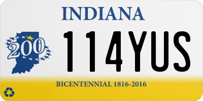 IN license plate 114YUS