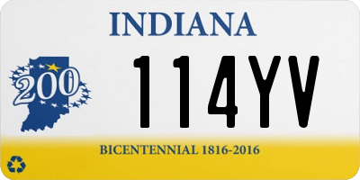 IN license plate 114YV