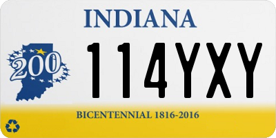 IN license plate 114YXY