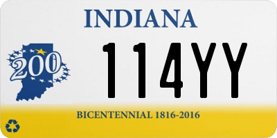 IN license plate 114YY
