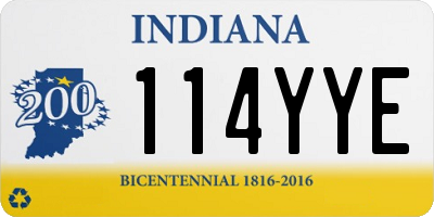 IN license plate 114YYE