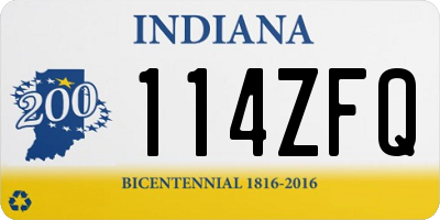 IN license plate 114ZFQ