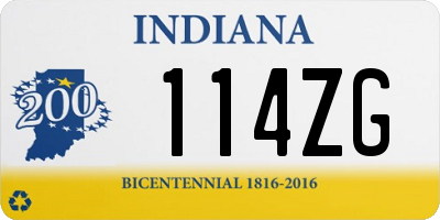 IN license plate 114ZG