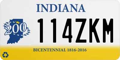 IN license plate 114ZKM