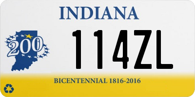 IN license plate 114ZL