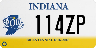 IN license plate 114ZP