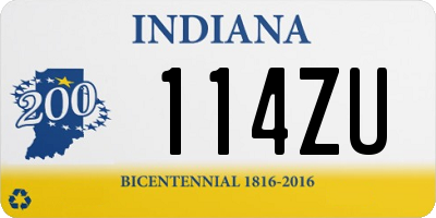 IN license plate 114ZU