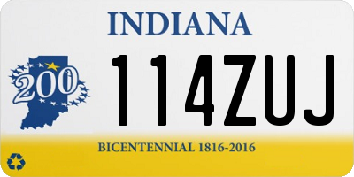 IN license plate 114ZUJ
