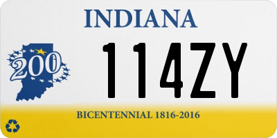 IN license plate 114ZY