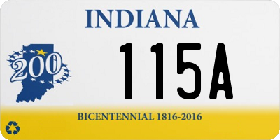 IN license plate 115A