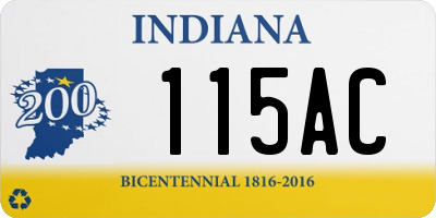 IN license plate 115AC