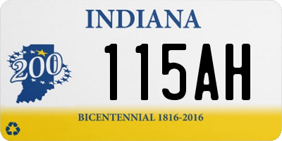 IN license plate 115AH