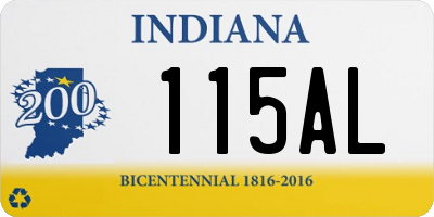 IN license plate 115AL