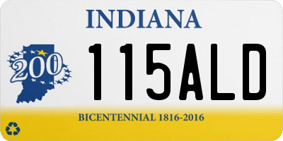 IN license plate 115ALD