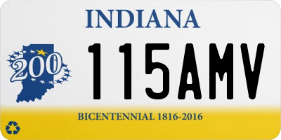 IN license plate 115AMV