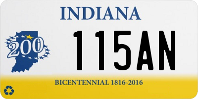 IN license plate 115AN