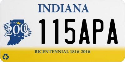 IN license plate 115APA