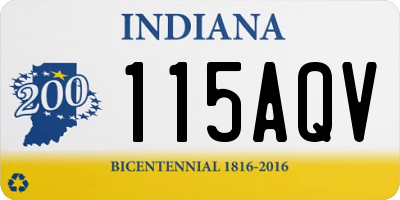 IN license plate 115AQV