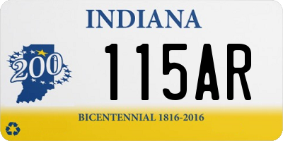 IN license plate 115AR