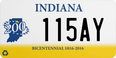 IN license plate 115AY
