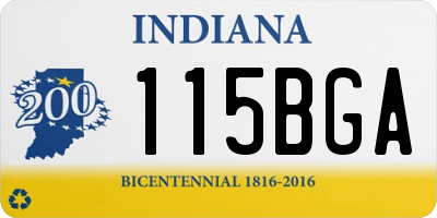 IN license plate 115BGA