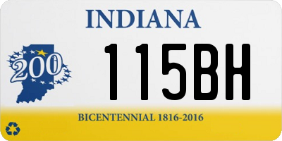 IN license plate 115BH