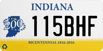 IN license plate 115BHF