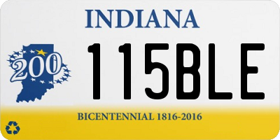 IN license plate 115BLE