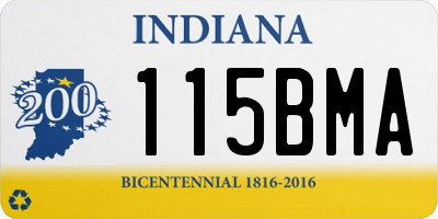 IN license plate 115BMA