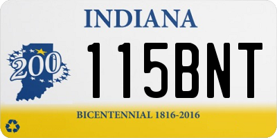 IN license plate 115BNT