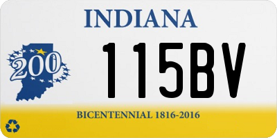 IN license plate 115BV