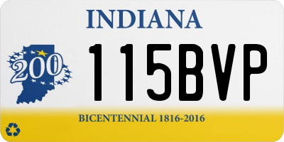 IN license plate 115BVP