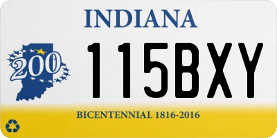 IN license plate 115BXY