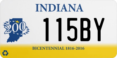 IN license plate 115BY