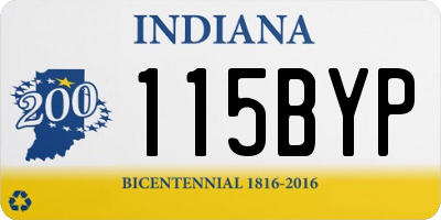IN license plate 115BYP