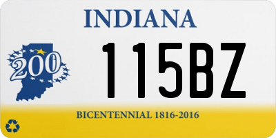 IN license plate 115BZ