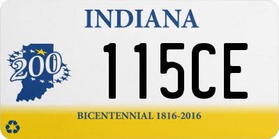 IN license plate 115CE