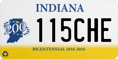 IN license plate 115CHE